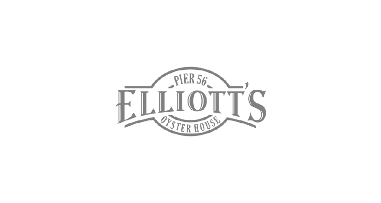 Logo of Elliott's Oyster House, a seafood restaurant located at Pier 56, known for its fresh oysters and coastal dining experience.