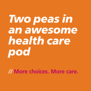 Text graphic promoting a health care pod, emphasizing collaboration and increased choices in health care services.