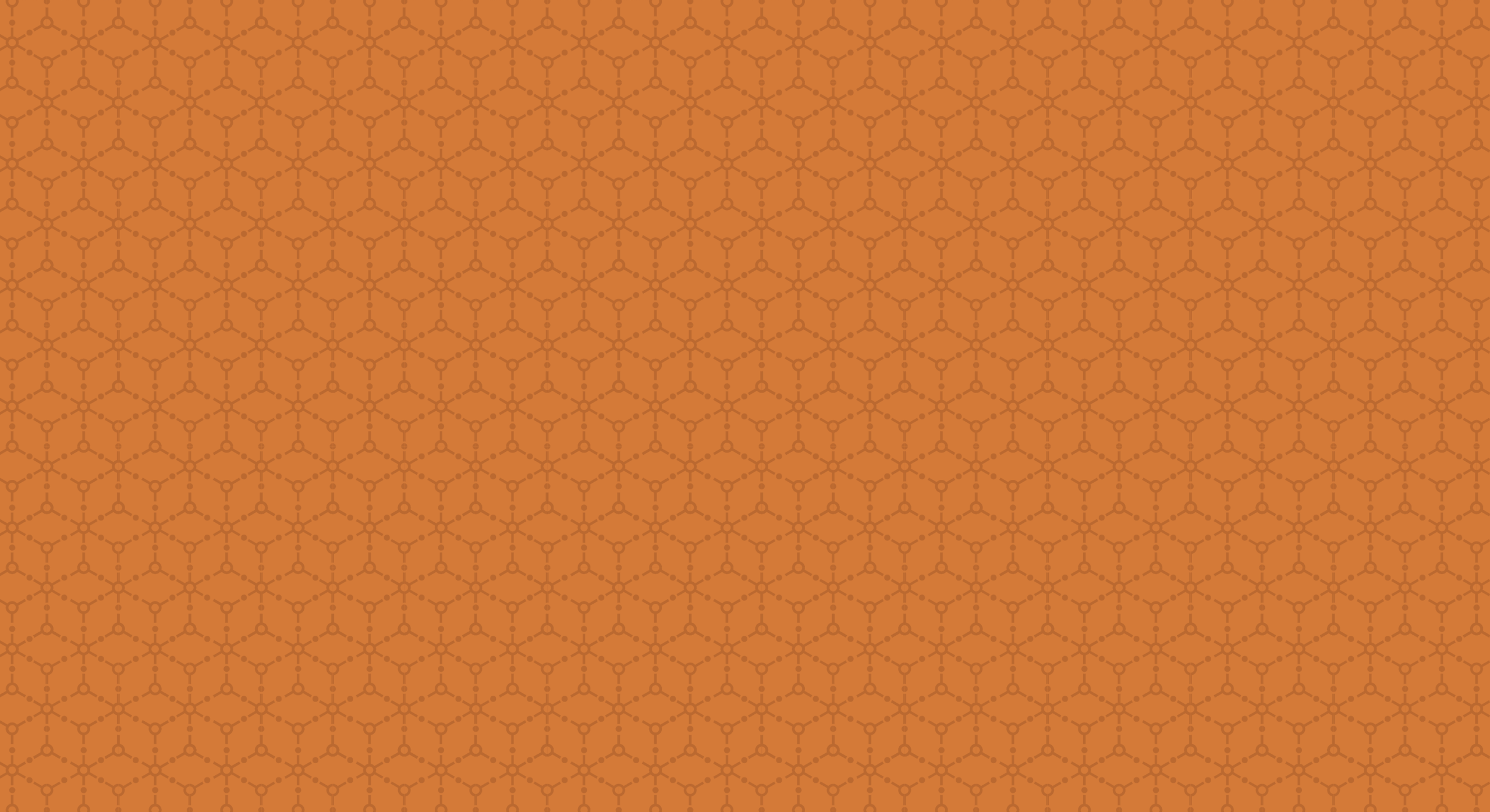 Seamless geometric pattern in vibrant orange featuring interconnected hexagons, ideal for backgrounds, textiles, and design projects.