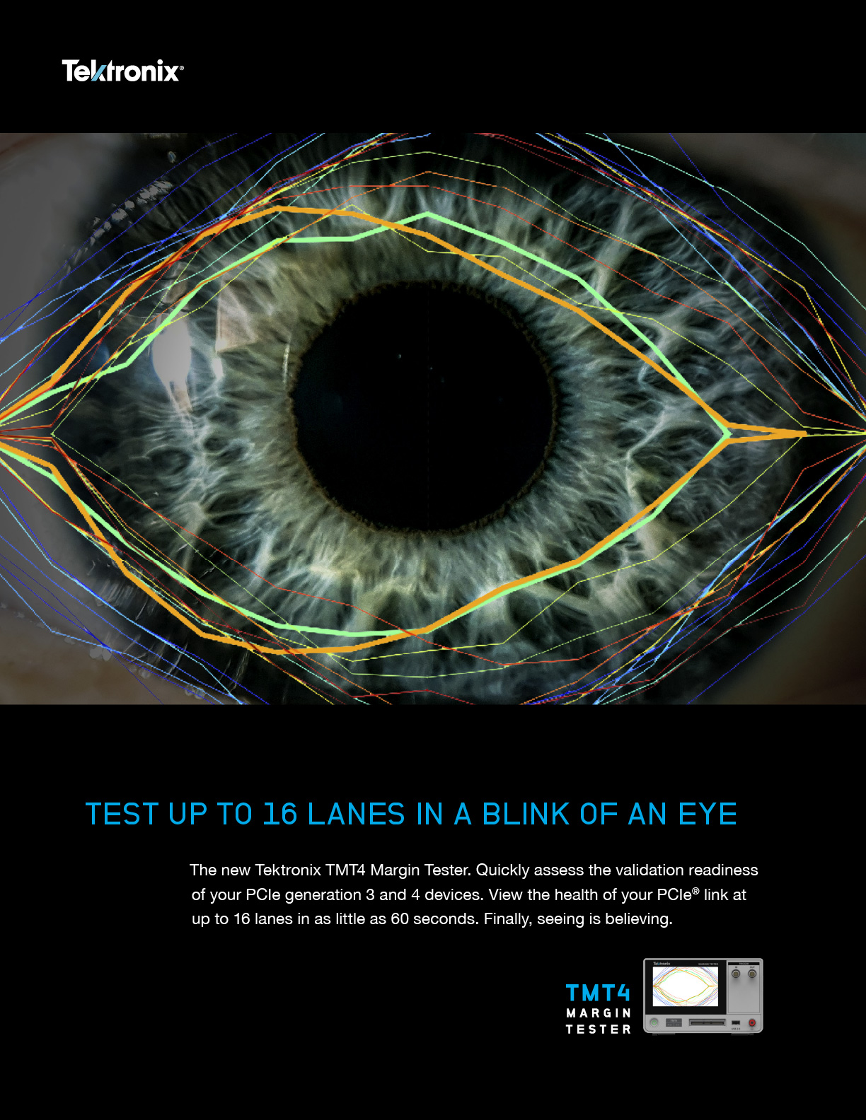 Close-up image of a human eye with vibrant colors and intricate details, showcasing the iris and pupil. The image emphasizes the unique patterns of the eye, symbolizing vision and perception.